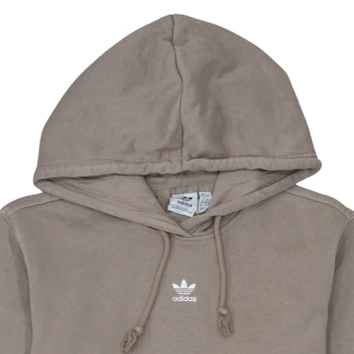 Adidas Womens Beige Pullover Hoodie Size 8 Cotton Blend Casual
