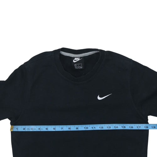 Nike Men's Black Small Crew Neck Pullover Sweatshirt