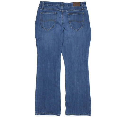 Lee Women's Blue Bootcut Mid Rise Regular Fit Jeans Size 10P