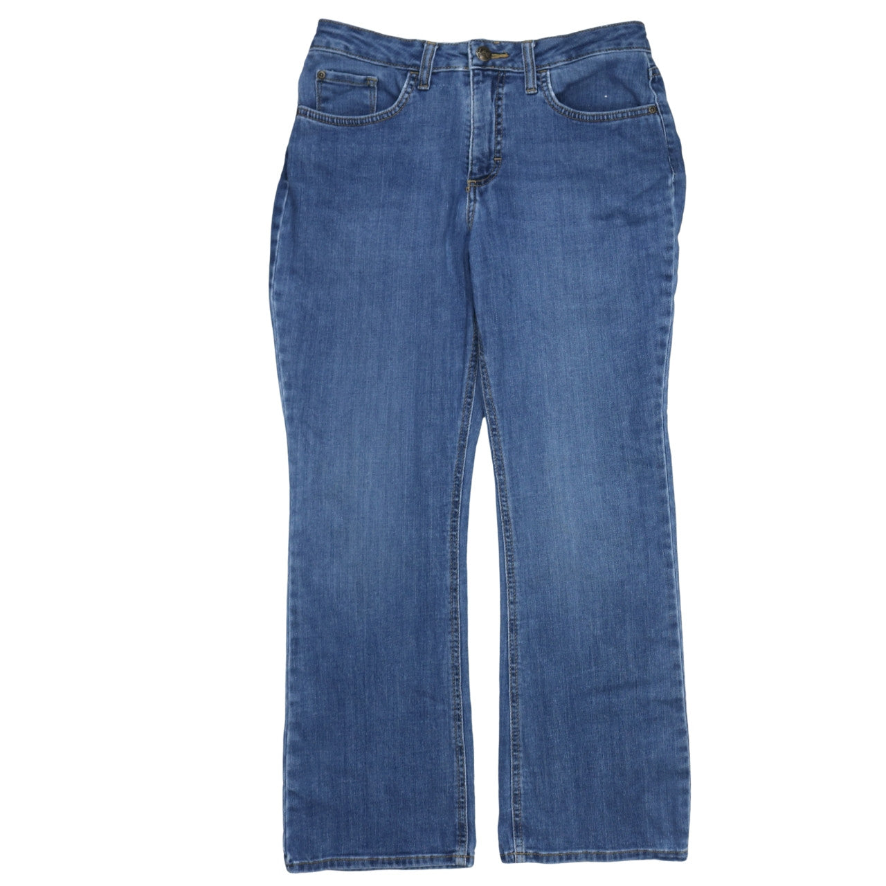 Lee Women's Blue Bootcut Mid Rise Regular Fit Jeans Size 10P