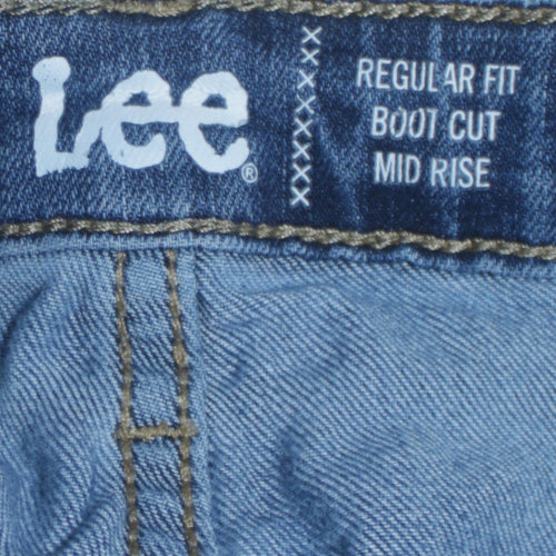 Lee Women's Blue Bootcut Mid Rise Regular Fit Jeans Size 10P
