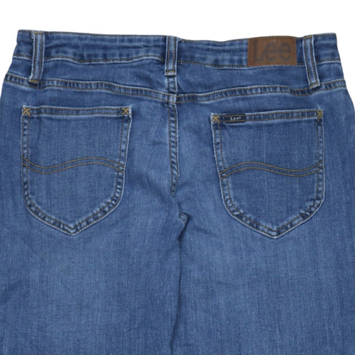 Lee Women's Blue Bootcut Mid Rise Regular Fit Jeans Size 10P