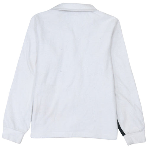 Fila Womens White Fleece Full Zip Jacket Size 12 Regular Fit