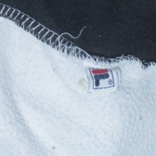 Fila Womens White Fleece Full Zip Jacket Size 12 Regular Fit