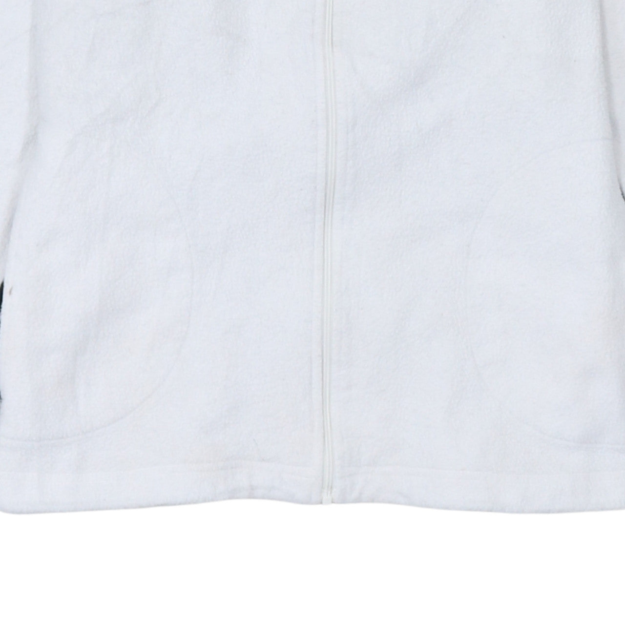 Fila Womens White Fleece Full Zip Jacket Size 12 Regular Fit