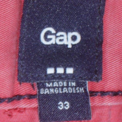 Gap Men's Red Chino Shorts Size 33 Cotton Twill Casual
