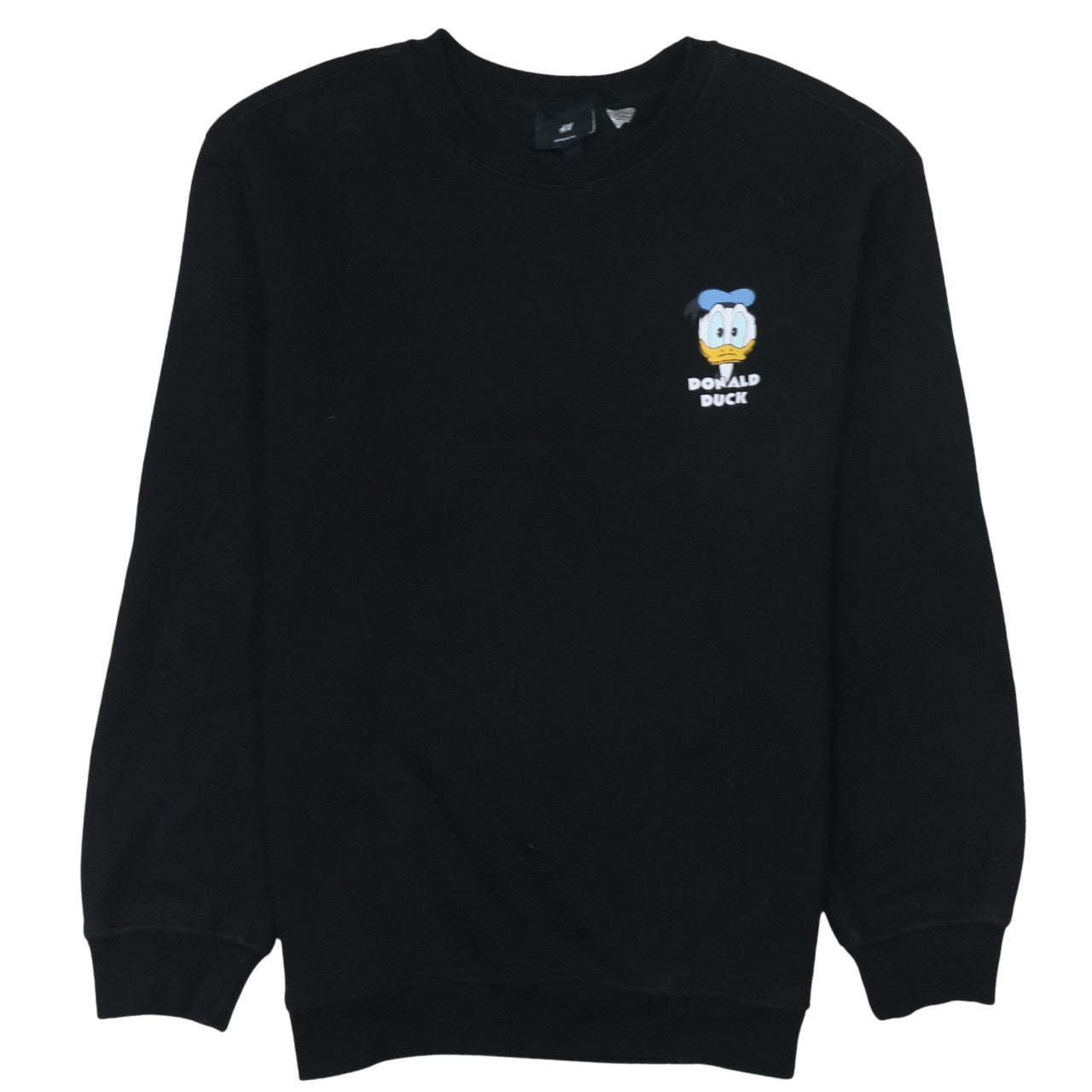 H&M Men’s Black Donald Duck Graphic Sweatshirt Regular Fit M