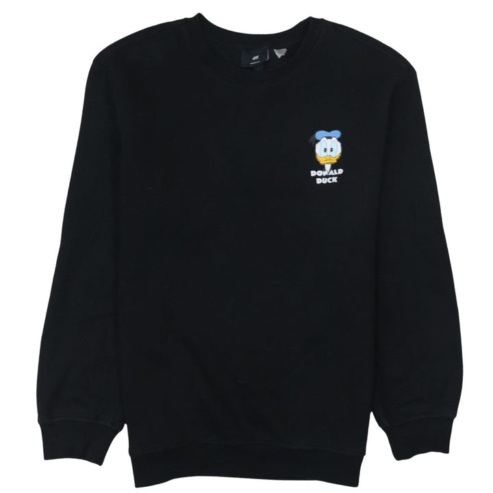 H&M Men’s Black Donald Duck Graphic Sweatshirt Regular Fit M