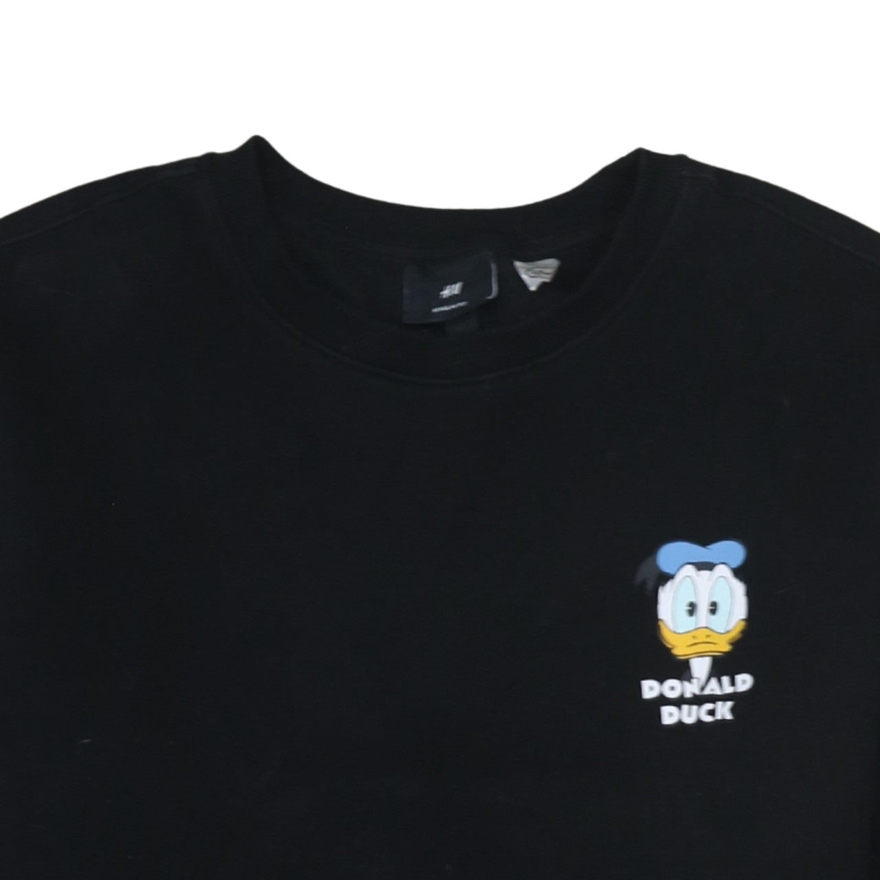 H&M Men’s Black Donald Duck Graphic Sweatshirt Regular Fit M