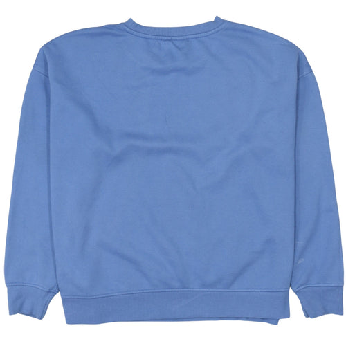 Disney Women Blue Stitch Sweatshirt L 14/16 Pullover Cotton Blend
