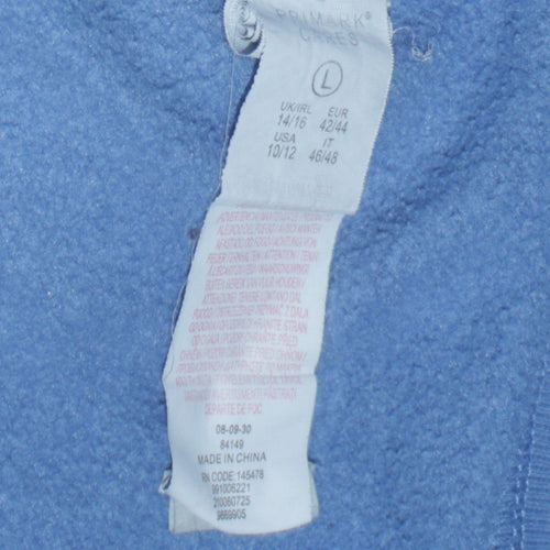 Disney Women Blue Stitch Sweatshirt L 14/16 Pullover Cotton Blend