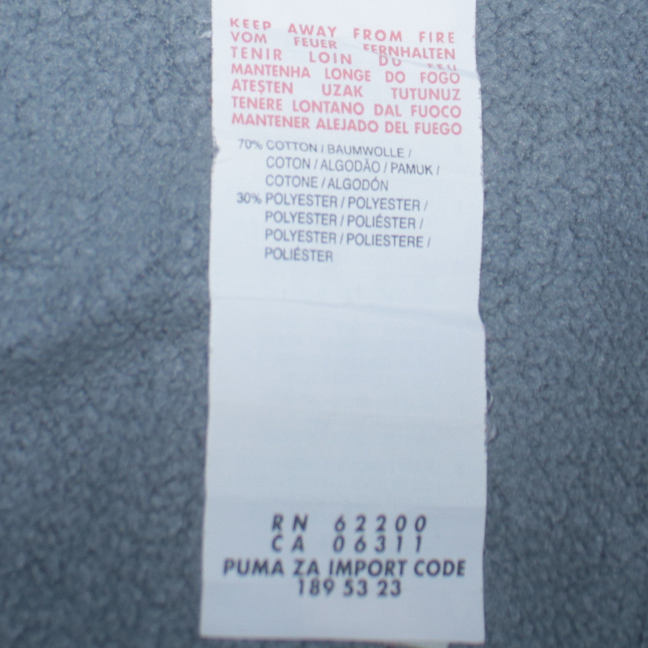 Puma Men's Grey Pullover Hoodie S Logo Sports Fleece Sweatshirt