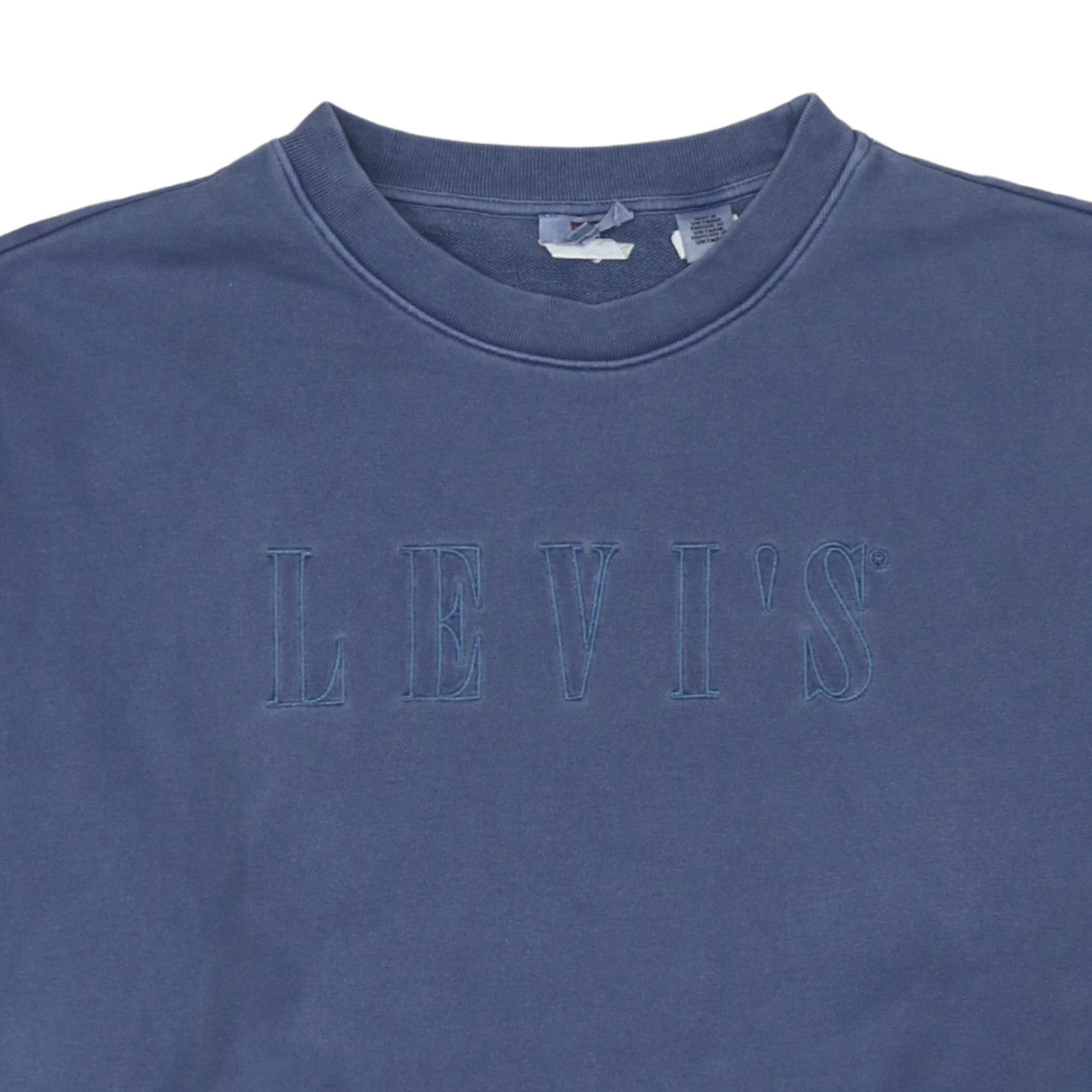Levi's Women Blue Logo Crew Neck Pullover Sweatshirt Size L