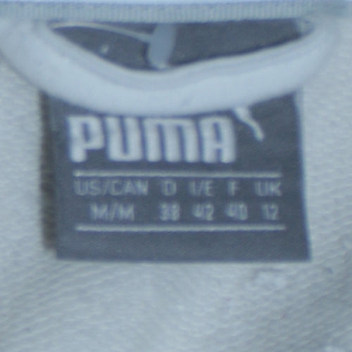 Puma Women's White Full Zip Hooded Sweatshirt Size 12 UK