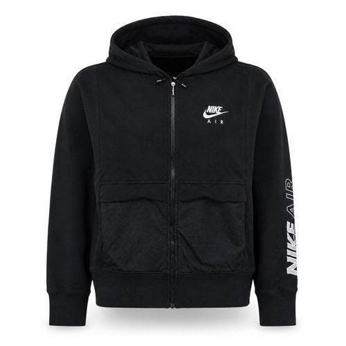 Nike Air Black Full Zip Hoodie XL Women's Cotton Blend Logo Hoodie
