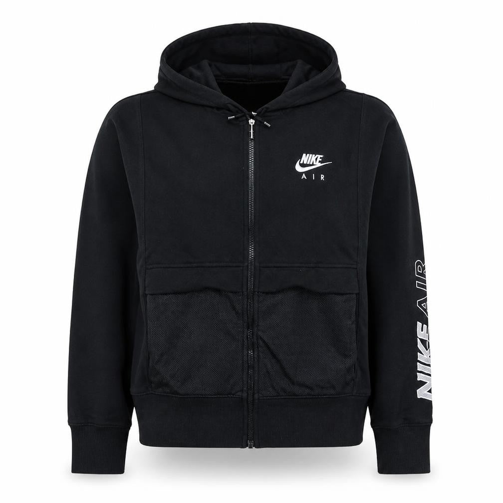 Nike Air Black Full Zip Hoodie XL Women's Cotton Blend Logo Hoodie