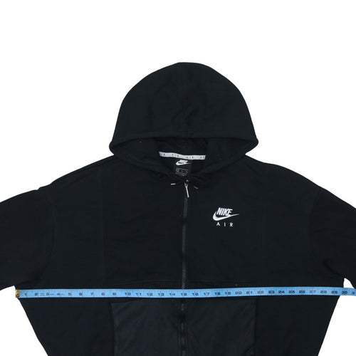 Nike Air Black Full Zip Hoodie XL Women's Cotton Blend Logo Hoodie