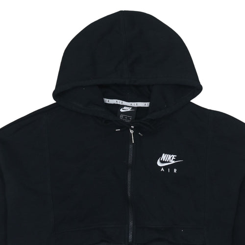 Nike Air Black Full Zip Hoodie XL Women's Cotton Blend Logo Hoodie