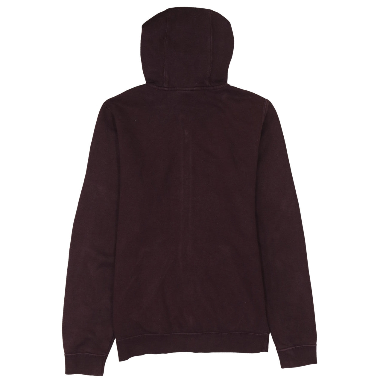 Nike Men's Brown Full Zip Hoodie S Regular Fit Logo Sweatshirt