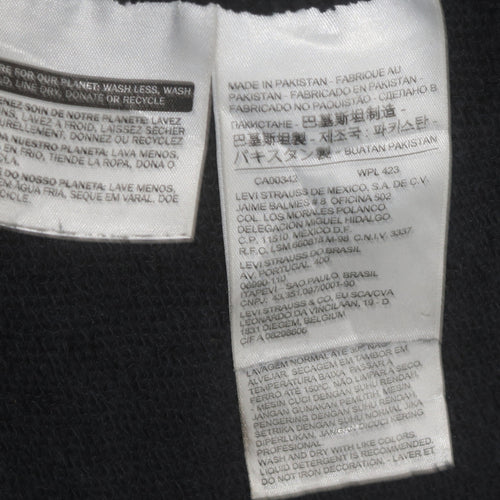 Levi's Men's Black Pullover Hoodie M Classic Logo Fleece