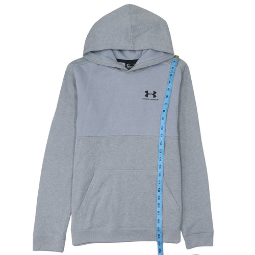 Under Armour Boys Grey XL Pullover Hoodie ColdGear Loose Fit