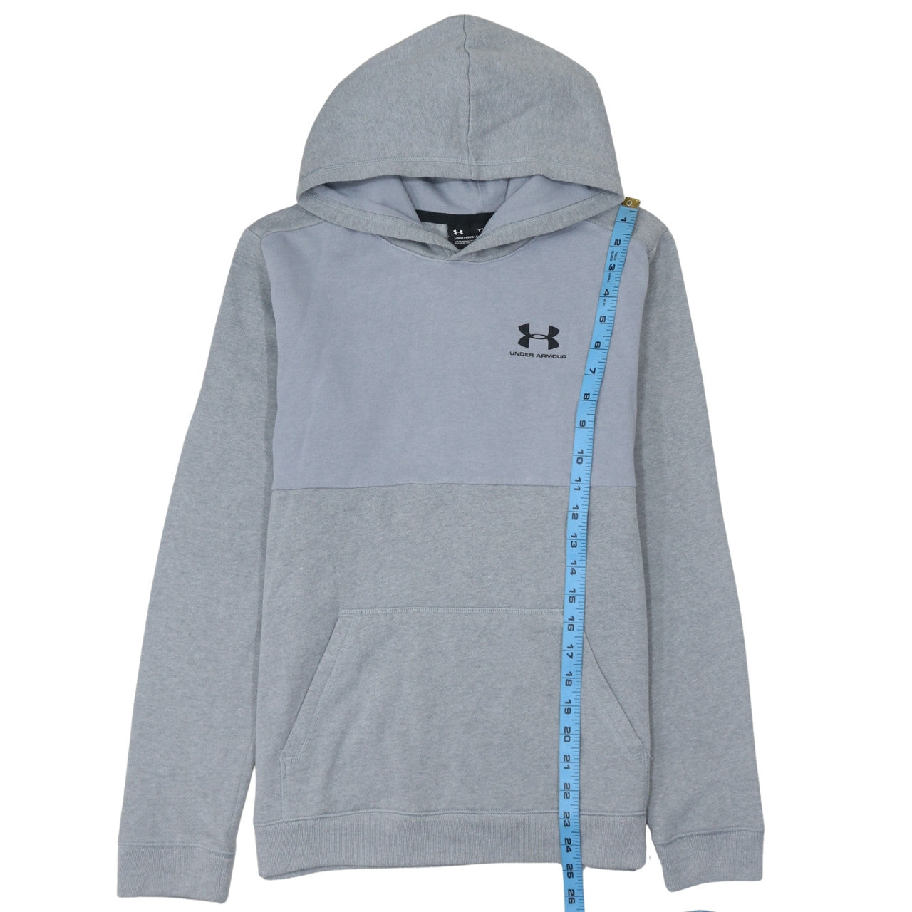 Under Armour Boys Grey XL Pullover Hoodie ColdGear Loose Fit