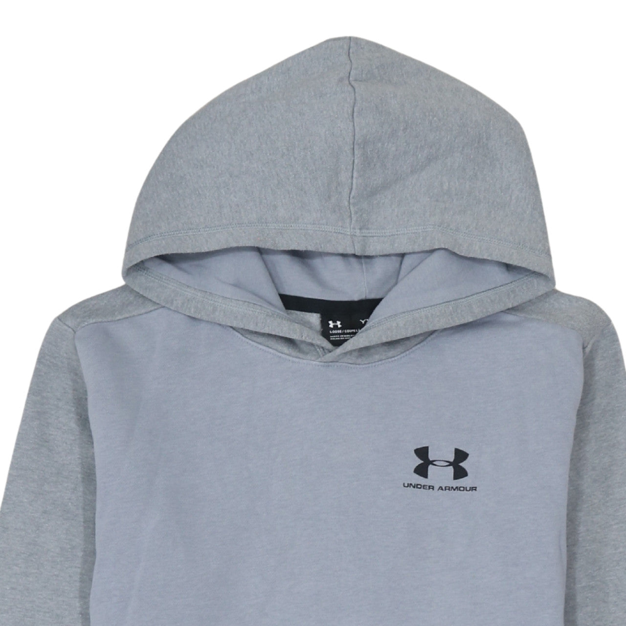 Under Armour Boys Grey XL Pullover Hoodie ColdGear Loose Fit