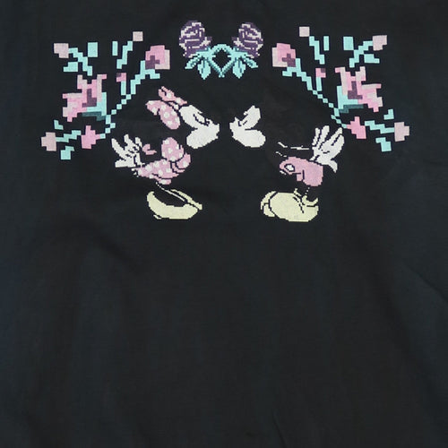 Disney Women Black Minnie & Mickey Graphic Pullover Sweatshirt S
