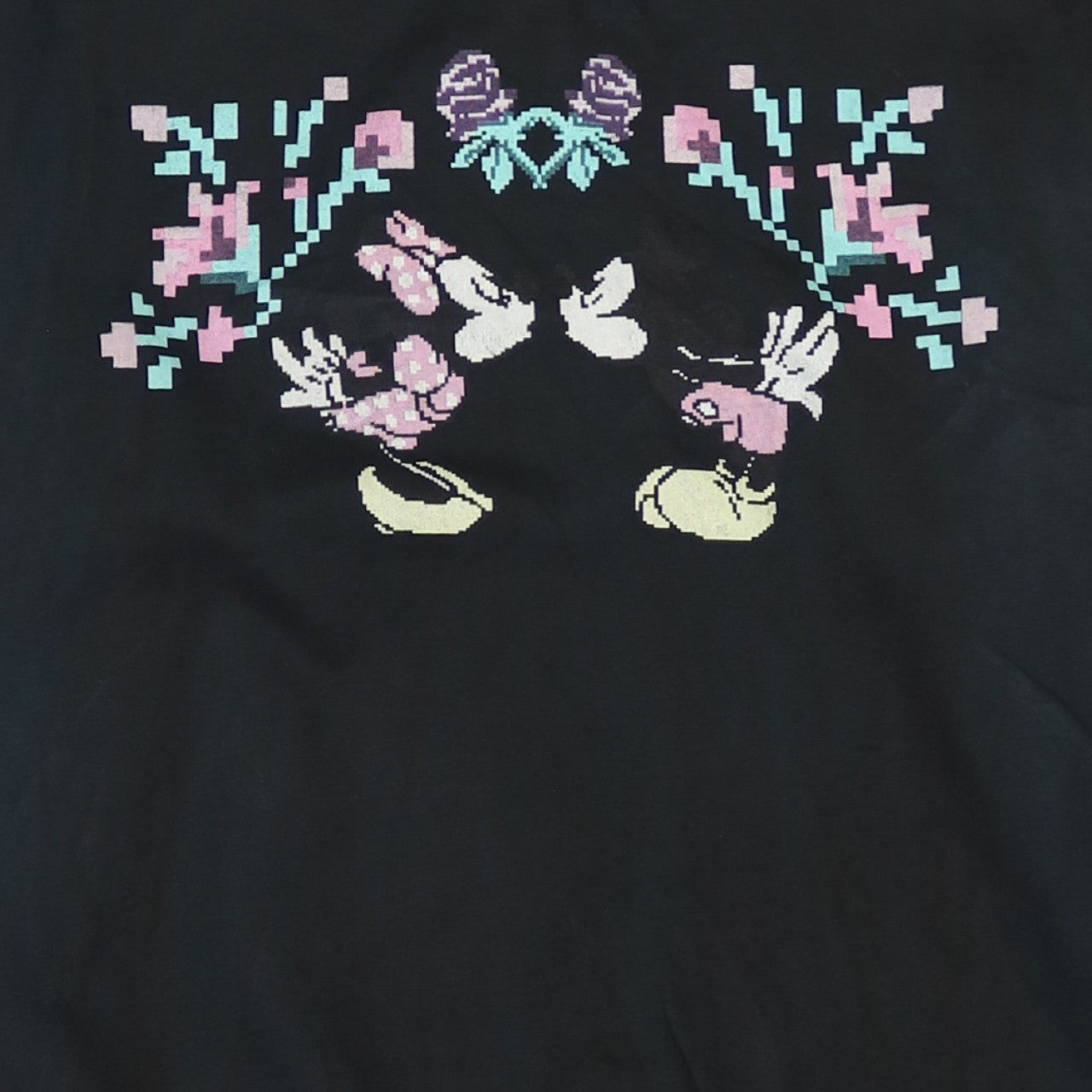 Disney Women Black Minnie & Mickey Graphic Pullover Sweatshirt S