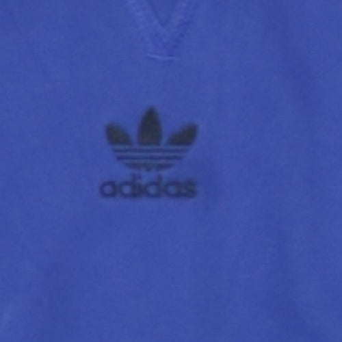 Adidas Womens Blue Crew Neck Pullover Sweatshirt UK 6 XS