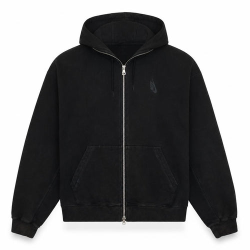 Nike Men Black XL Full Zip Hoodie Sweatshirt Cotton Blend