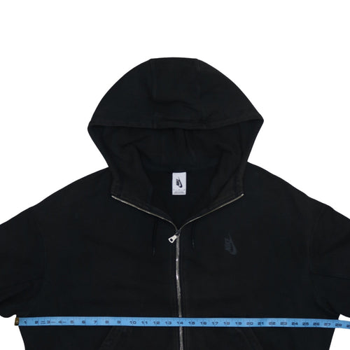 Nike Men Black XL Full Zip Hoodie Sweatshirt Cotton Blend