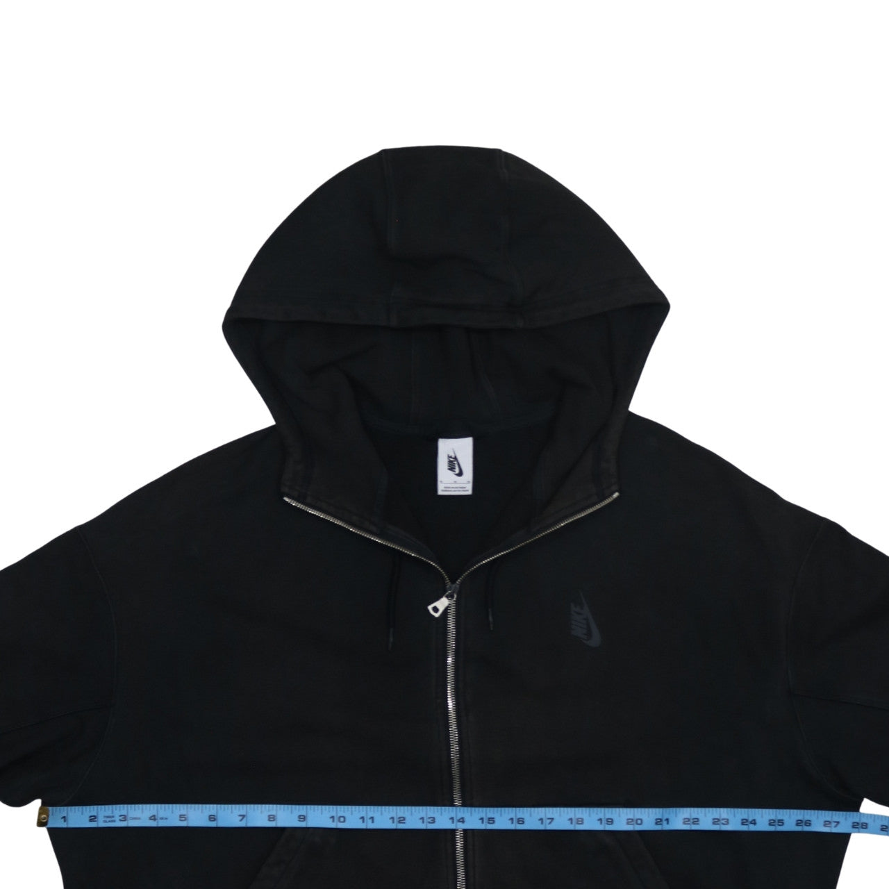 Nike Men Black XL Full Zip Hoodie Sweatshirt Cotton Blend