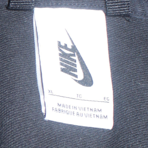 Nike Men Black XL Full Zip Hoodie Sweatshirt Cotton Blend