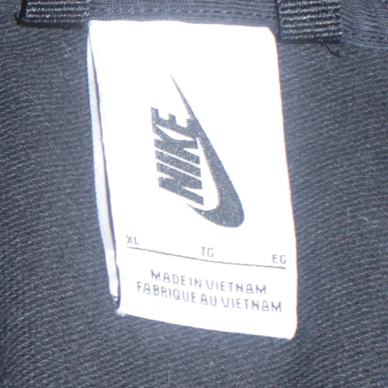 Nike Men Black XL Full Zip Hoodie Sweatshirt Cotton Blend