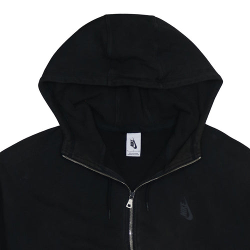 Nike Men Black XL Full Zip Hoodie Sweatshirt Cotton Blend