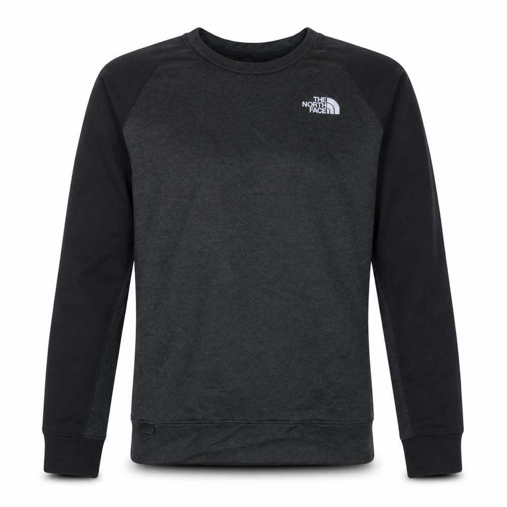 Front view of The North Face Men's Black Small Pullover Crew Neck Sweatshirt