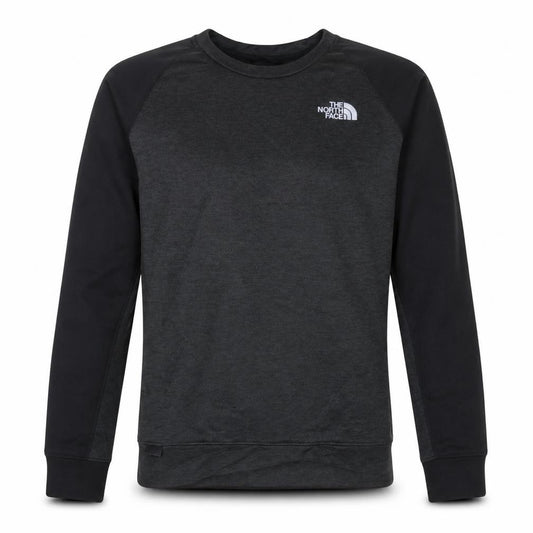 Front view of The North Face Men's Black Small Pullover Crew Neck Sweatshirt