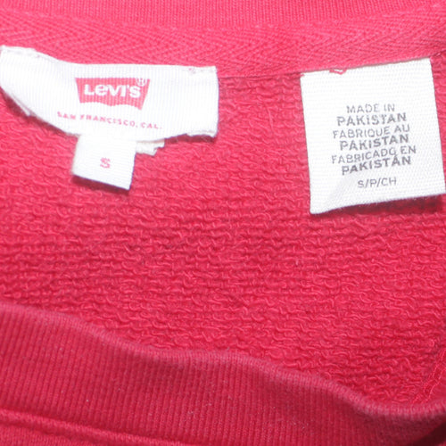 Levi's Men's Red Logo Crew Neck Pullover Sweatshirt Size S