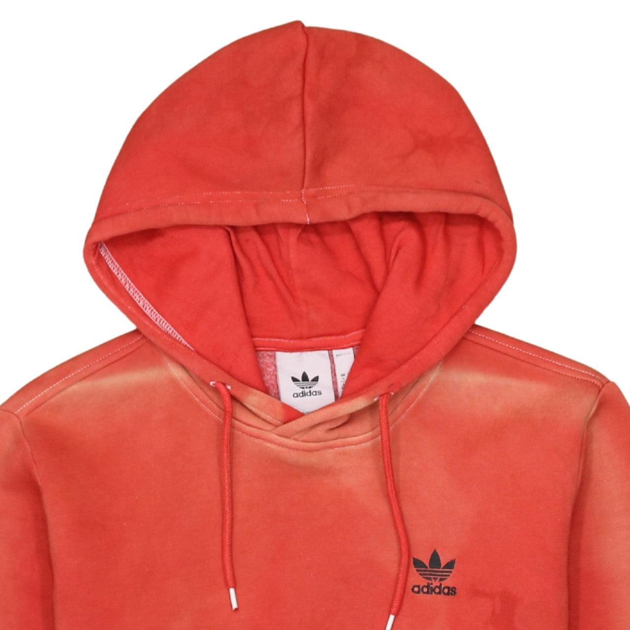 Adidas Men's Red Pullover Hoodie Small Logo Fleece Sweatshirt