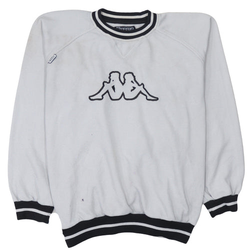 Kappa Men's White XL Logo Pullover Sweatshirt Vintage Sportswear
