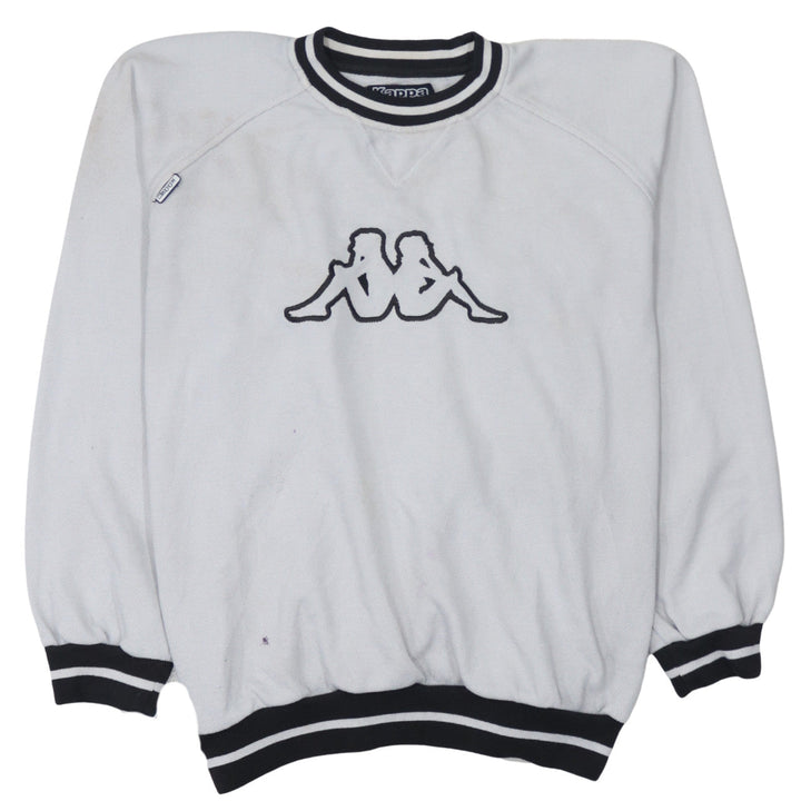 Kappa Men's White XL Logo Pullover Sweatshirt Vintage Sportswear