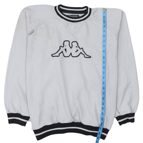 Kappa Men's White XL Logo Pullover Sweatshirt Vintage Sportswear