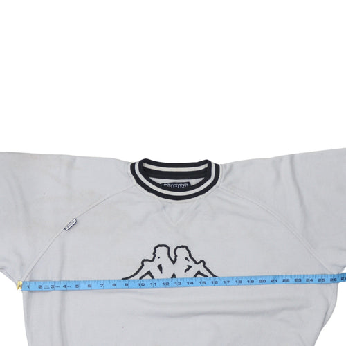 Kappa Men's White XL Logo Pullover Sweatshirt Vintage Sportswear