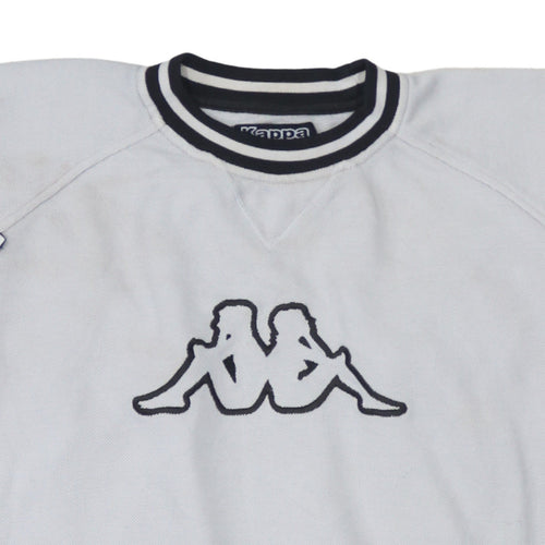 Kappa Men's White XL Logo Pullover Sweatshirt Vintage Sportswear