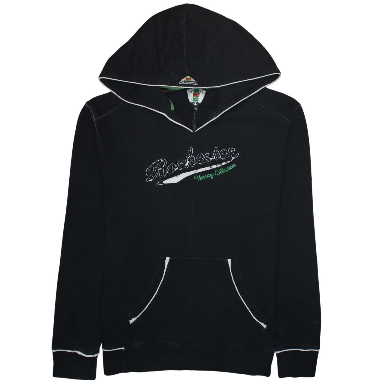 Champion Men’s Black Pullover Hoodie XXL Rochester Varsity Collection