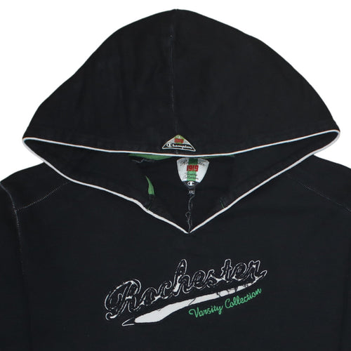 Champion Men’s Black Pullover Hoodie XXL Rochester Varsity Collection