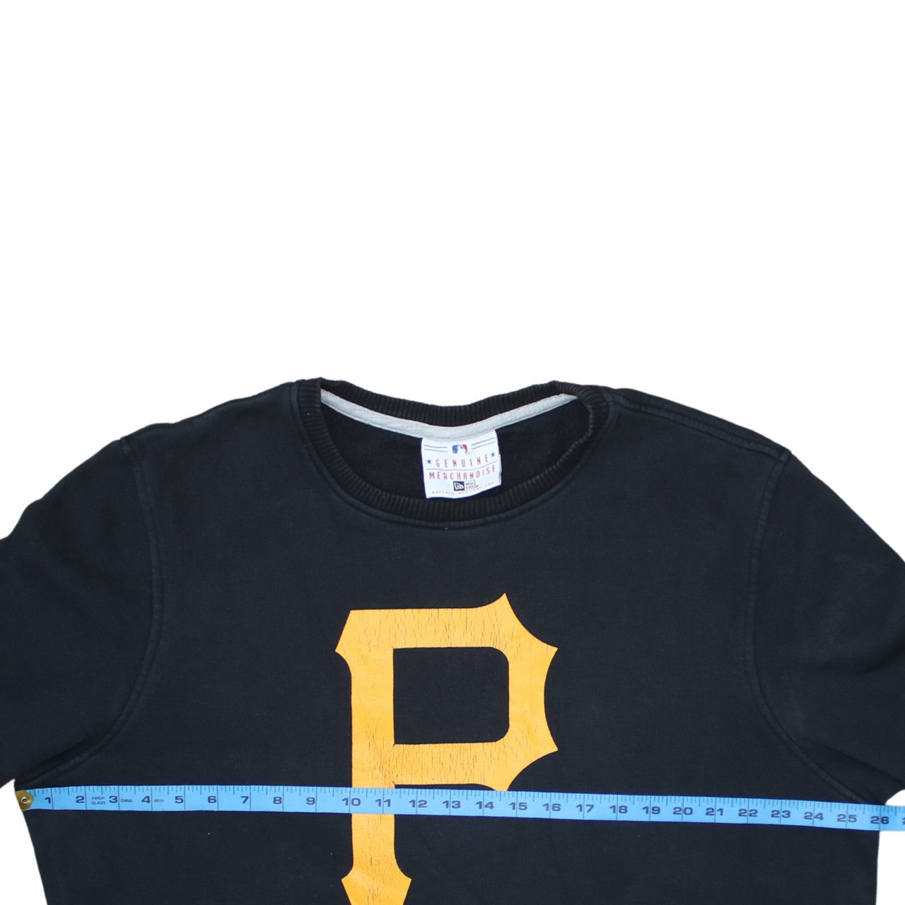 New Era Men Black L Pullover Crew Neck Baseball Sweatshirt