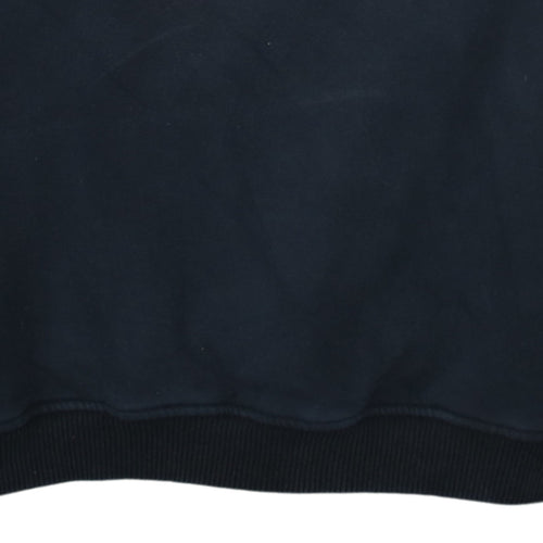 New Era Men Black L Pullover Crew Neck Baseball Sweatshirt