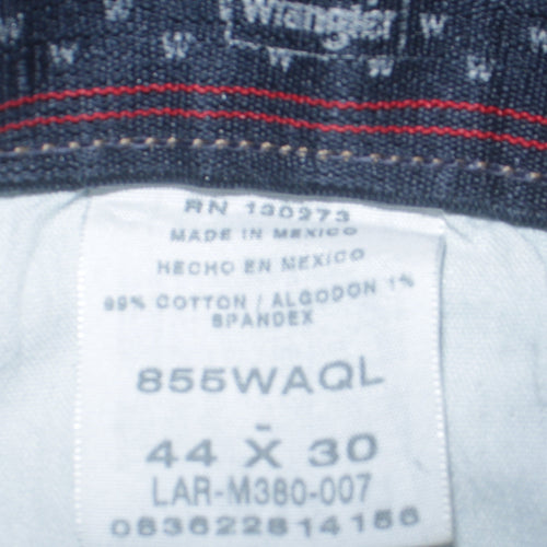 Wrangler Men's Blue 44x30 Straight Leg Denim Jeans Big & Tall